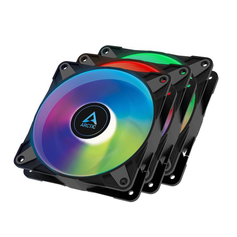 P12 Arctic PWM PST A-RGB Black 3 Pack
