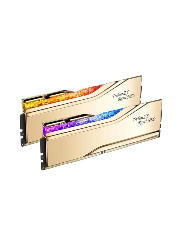 G.Skill Trident Z5 Royal Neo RGB DDR5-6000 - 64GB - CL26 - Dual Channel (2 pcs) - AMD EXPO - Gold med RGB