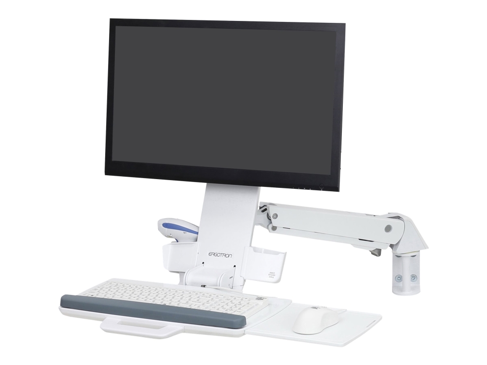 Ergotron Styleview Sit-Stand Combo - Monteringssett (Leddarm, Tastaturbakke) - For Lcd-Skjerm / Pc-Utstyr - Aluminium, Kvalitetsplast - Hvit - Skjerm
