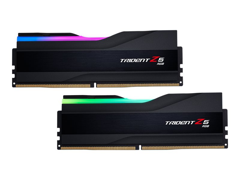 G.Skill Trident Z5 Rgb - Ddr5 - Sett - 96 Gb: 2 X 48 Gb - Dimm 288-Pin - 6800 Mhz / Pc5-54400 - Cl34 - 1.35 V - Ikke-Bufret - On-Die Ecc - Matt Svart