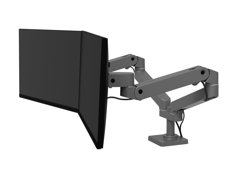 Ergotron Lx Pro - Monteringssett (Dobbeltarm) - Modulær - For 2 Lcd-Skjermer - Side-By-Side - Aluminium - Mørk Grå - Skjermstørrelse: Inntil 27" - Sk
