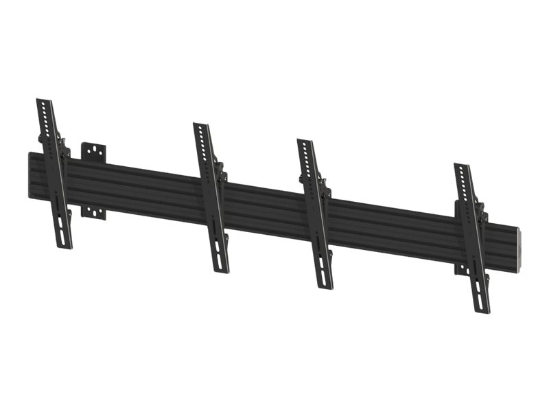 Multibrackets M Wallmount Pro Mbw2u - Monteringssett (2 Veggplater, Veggskinner, 4 Tippearmer) - For 2 Lcd-Skjermer - Aluminium, Stål - Svart - Skjer
