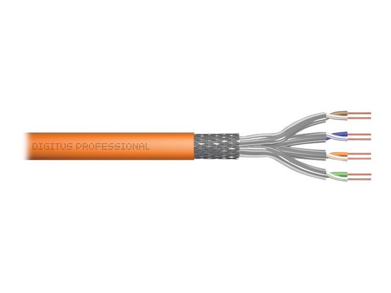 Digitus Professional - Samlet Kabel - 500 M - Sftp, Pimf - Cat 7 - Ieee 802.5/Ieee 802.3 - Halogenfri, Riser, Solid - Oransje, Ral 2000