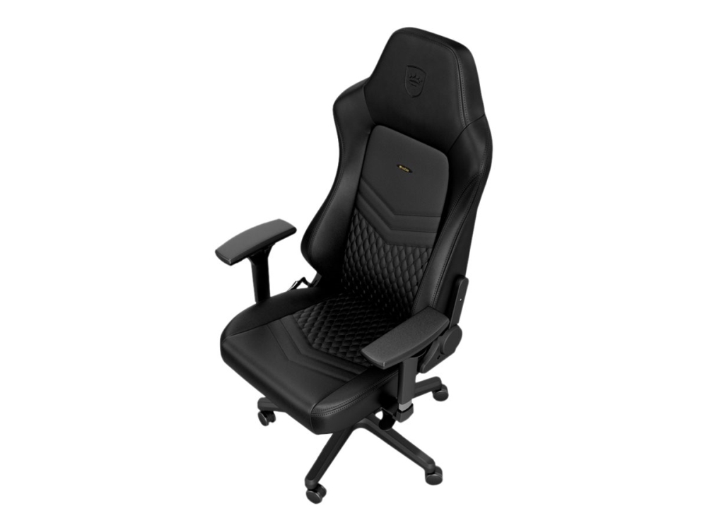 Noblechairs Hero - Stol - Ergonomisk - Armlener - T-Formet - Tipping - Roterende - Aluminium, Nylon, Polyuretan, Stål, Minneskumplast, Topplærstruktu