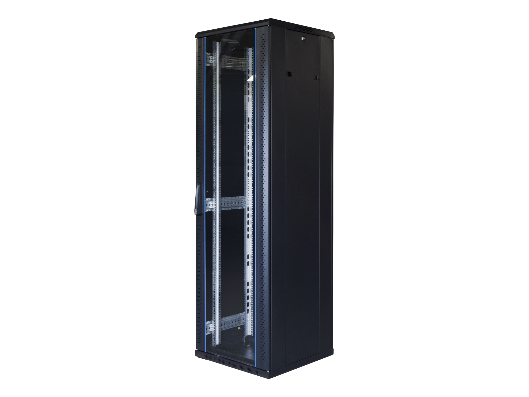 Systemg 19" Cabinet 42U 800X800 Glass Front Door Metal 800Kg