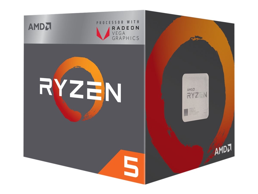 Amd Ryzen 5 2400G - 3,6 Ghz - 4 Kjerner - 8 Tråder - 4 Mb Cache - Socket Am4 - Box