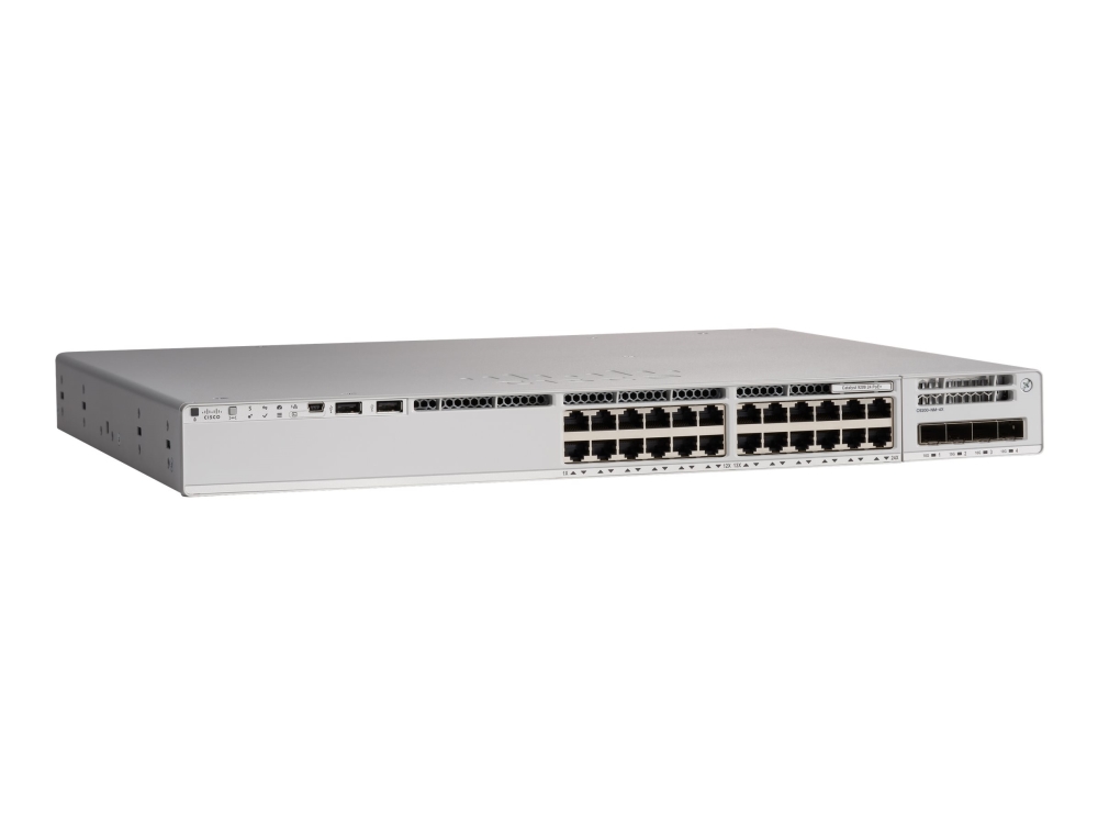 Cisco Catalyst 9200L - Network Essentials - Switch - L3 - 24 X 10/100/1000 (Poe+) + 4 X Gigabit Sfp (Opplink) - Rackmonterbar - Poe+ (740 W)