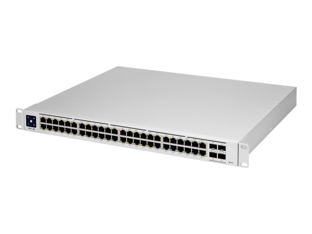Ubiquiti Unifi Switch Usw-Pro-48-Poe - Switch - Styrt - 48 X 10/100/1000 (40 Poe+, 8 Poe++) + 4 X 10Gb Ethernet Sfp+ - Rackmonterbar - Poe++ (600 W)