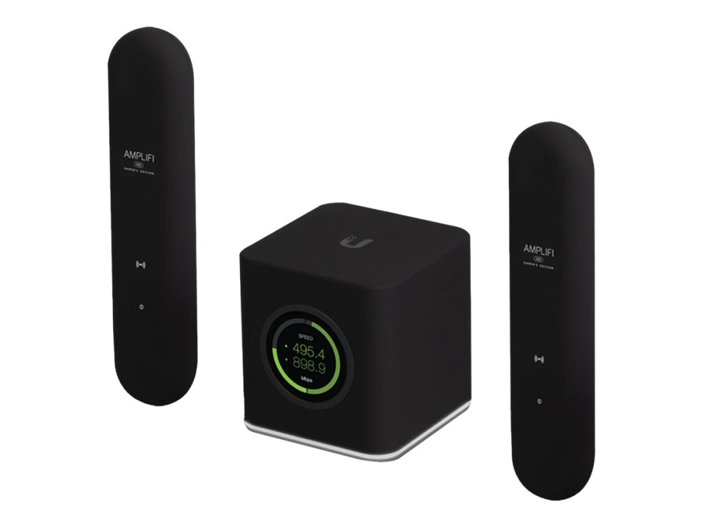 Ubiquiti Amplifi Afi-G - Gamer's Edition - - Wi-Fi-System - (Ruter, 2 Utvidere) - Inntil 20 000 Kvadratfot - Maske - 1Gbe - Wi-Fi 5 - Dobbeltbånd