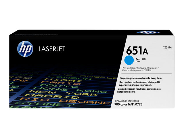 Hp 651A - Cyan - Original - Laserjet - Tonerpatron (Ce341a) - For Color Laserjet Enterprise Mfp M775  Laserjet Managed Mfp M775