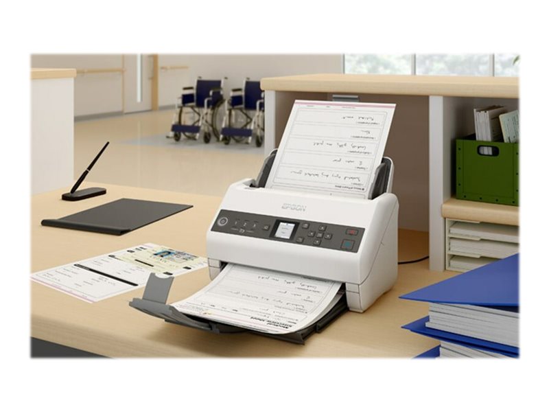 Epson Workforce Ds-730N - Dokumentskanner - Contact Image Sensor (Cis) - Dupleks - A4/Legal - 600 Dpi X 600 Dpi - Inntil 40 Spm (Mono) / Inntil 40 Sp