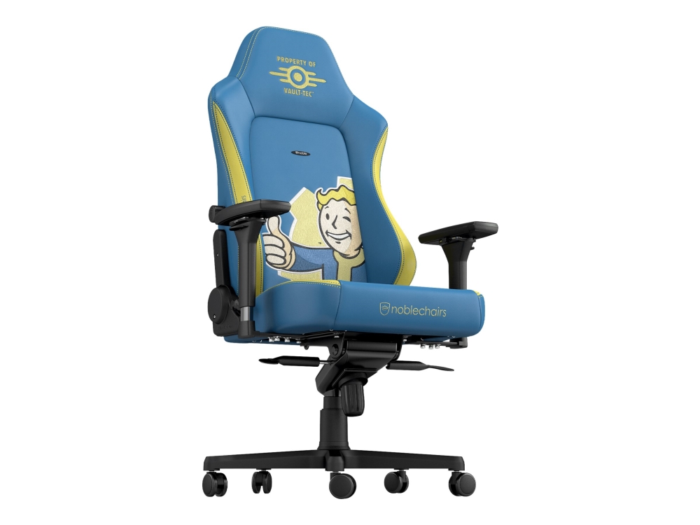 Noblechairs Hero - Stol - Armlener - T-Formet - Tipping - Roterende - Nylon, Lær, Velur, Polyuretanlær, Pulverbelagt Aluminium, Kaldskum - Fallout Va
