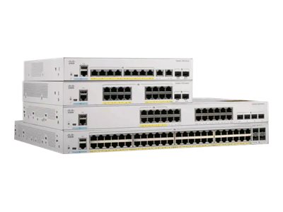 Cisco Catalyst 1000-24P-4G-L - Switch - Styrt - 24 X 10/100/1000 (Poe+) + 4 X Gigabit Sfp (Opplink) - Rackmonterbar - Poe+ (195 W)