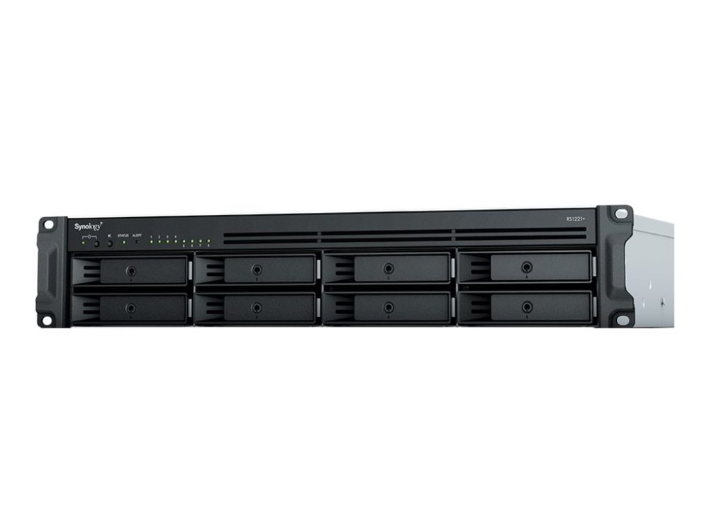 Synology Rackstation Rs1221+ - Nas-Server - 8 Brønner - Kan Monteres I Rack - Sata 6Gb/S - Raid 0, 1, 5, 6, 10, Jbod - Ram 4 Gb - Gigabit Ethernet -