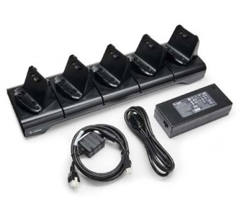 Zebra 5-Slot Docking Cradle - Ladeholder For Skriver - Utgangskontakter: 5 - Europa - For Zebra Zq210