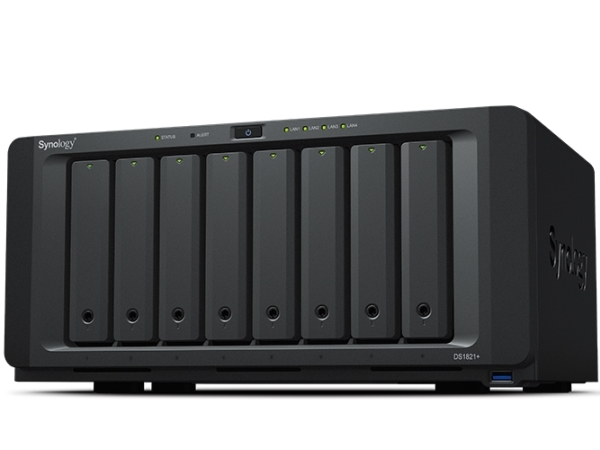 Synology Disk Station Ds1821+ - Nas-Server - 8 Bays - Sata 6Gb/S - Raid 0, 1, 5, 6, 10, Jbod - Ram 4 Gb - Gigabit Ethernet - Iscsi Support