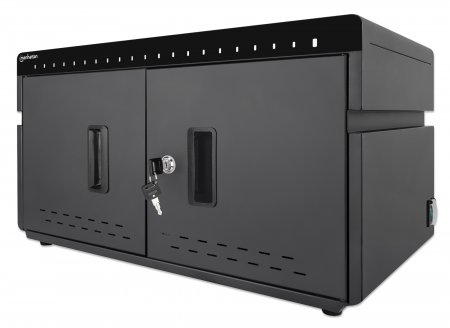 Manhattan 715959, Kabinett For Håndtering Av Bærbare Enheter, Sort, Bord, 2 M, Metall, Smarttelefon, Nettbrett