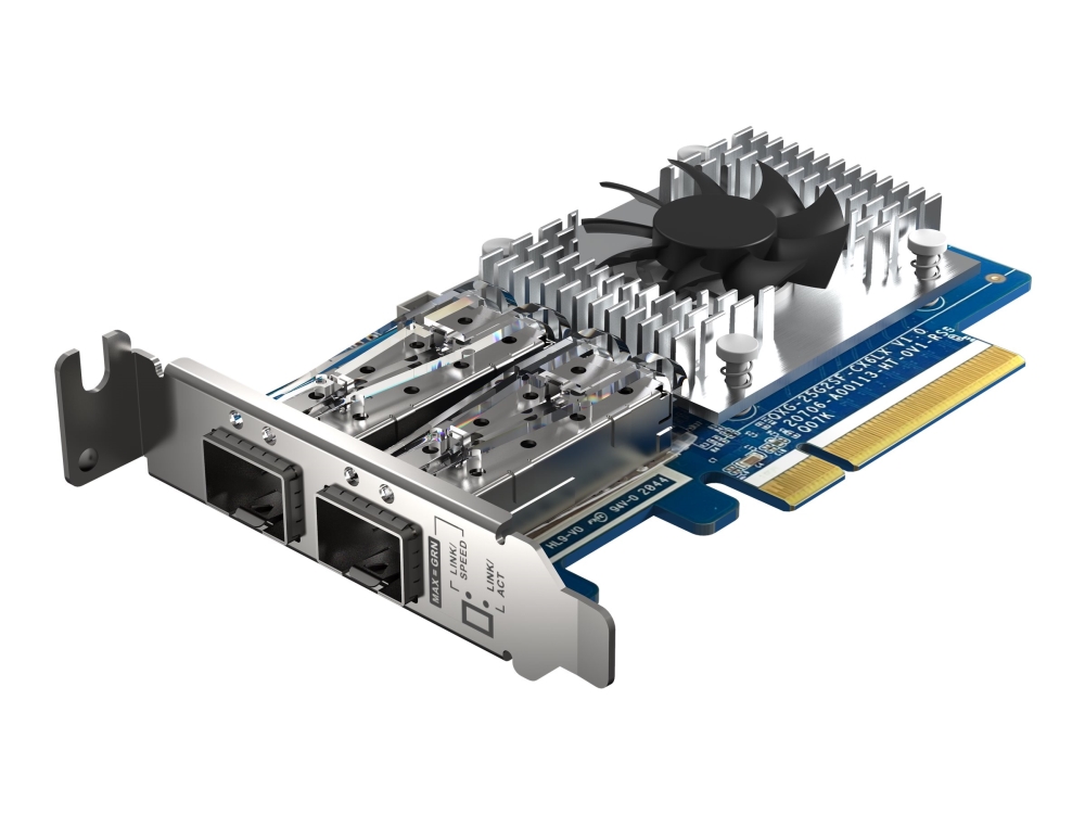 Qnap Qxg-25G2sf-Cx6 - Nettverksadapter - Pcie 4.0 X8 Lavprofil - 25 Gigabit Sfp28 X 2 - For Qnap Ts-H2490fu