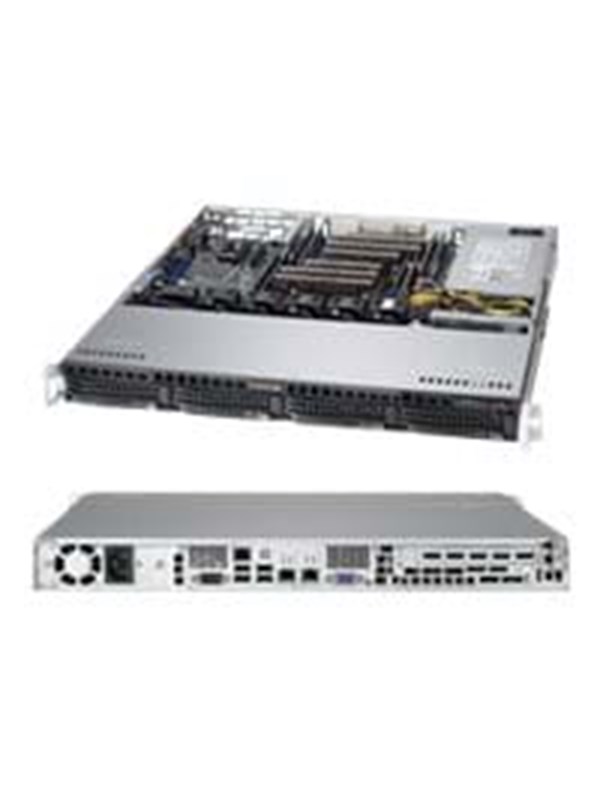 Supermicro SC813M FTQC-505CB - Kabinett - Server (Rack) - Svart