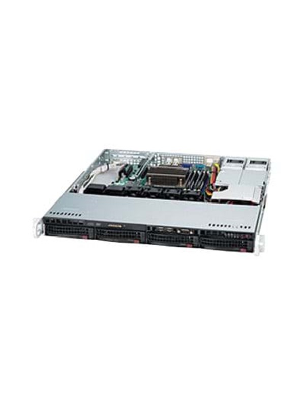 Supermicro SC813M FTQC-R407CB - Kabinett - Server (Rack) - Svart