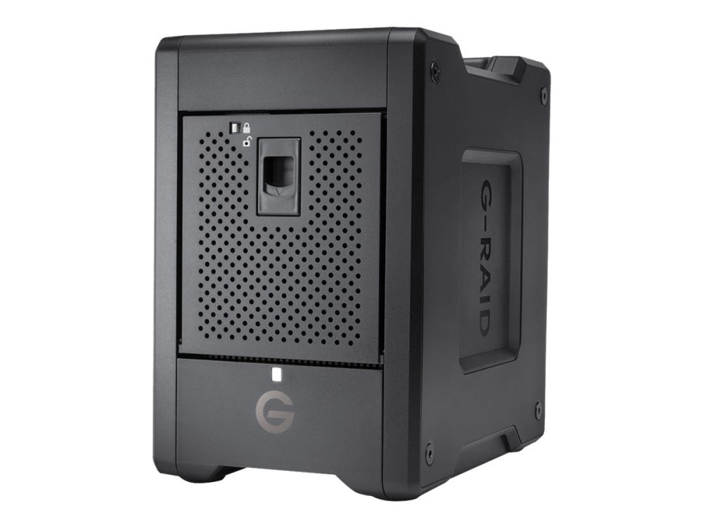 Sandisk Professional G-Raid Shuttle 4 - Harddiskarray - 24 Tb - 4 Brønner - Hdd 6 Tb X 4 - Thunderbolt 3, Usb 3.2 Gen 2 (Ekstern)