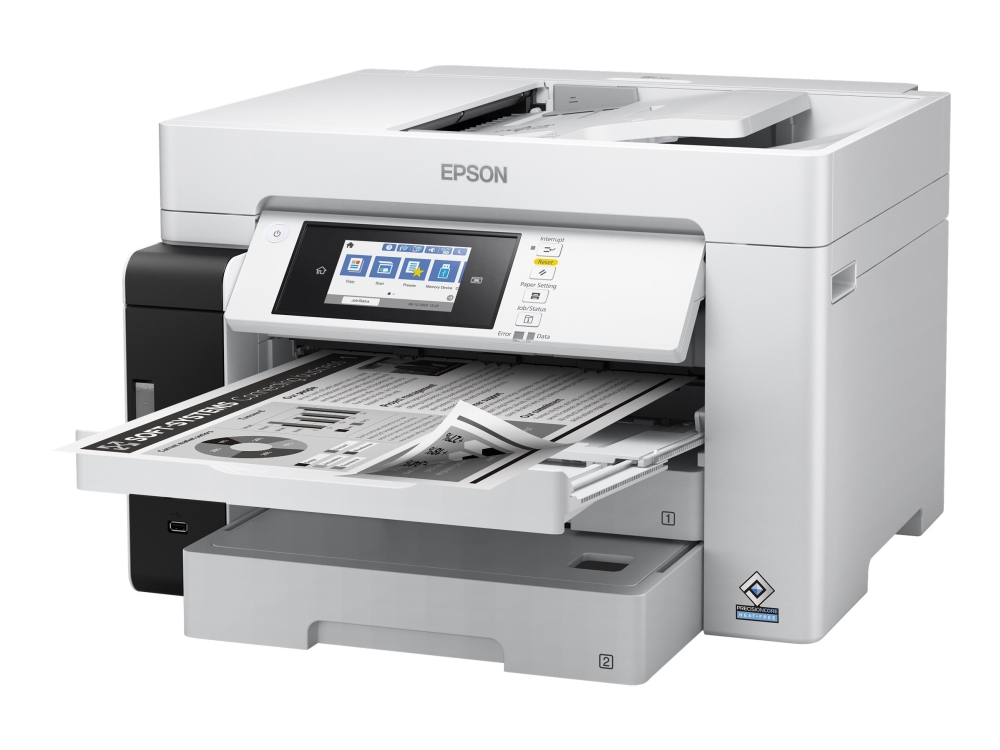 Epson Ecotank Pro Et-M16680 - Multifunksjonsskriver - S/H - Ink-Jet - A3 (Medie) - Opp Til 25 Spm (Trykking) - 550 Ark - Usb 2.0, Lan, Wi-Fi(Ac), Usb