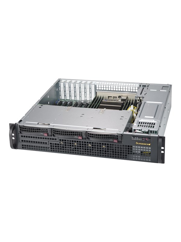 Supermicro SC825M BTQC-R802LPB - Kabinett - Server (Rack) - Svart