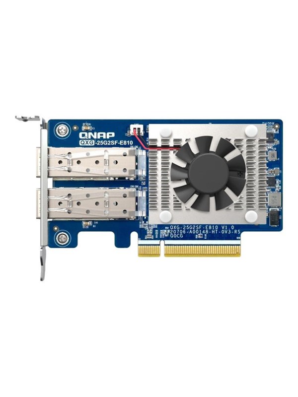 QNAP QXG-25G2SF-E810 - network adapter - PCIe 4.0 x8 - 25 Gigabit SFP28 x 2