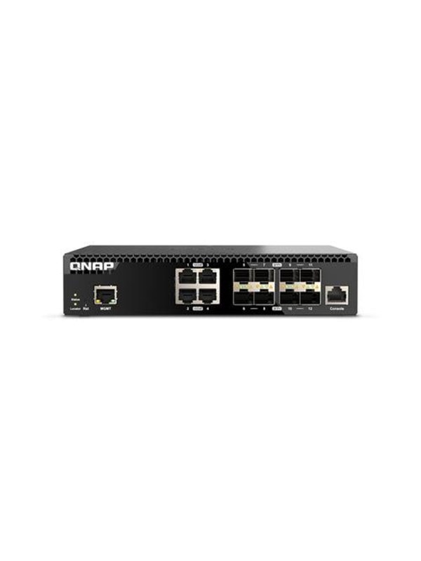 QNAP QSW-M3212R-8S4T - switch - 12 ports - Managed - rack-mountable