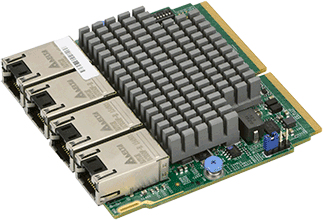 Supermicro Siom 4X Rj45, Pci Express, Rj-45, Lavprofil, Grønn, Passiv, 0 - 55 °C