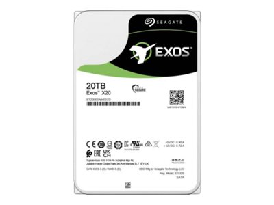 Seagate Exos X20 St20000nm002d - Harddisk - 20 Tb - Intern - Sas 12Gb/S - 7200 Rpm - Buffer: 256 Mb