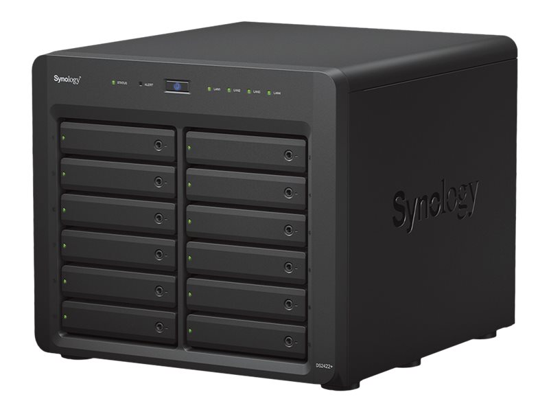 Synology Disk Station Ds2422+ - Nas-Server - 12 Brønner - Sata 3Gb/S - Raid Raid 0, 1, 5, 6, 10, Jbod - Ram 4 Gb - Gigabit Ethernet - Iscsi Støtte