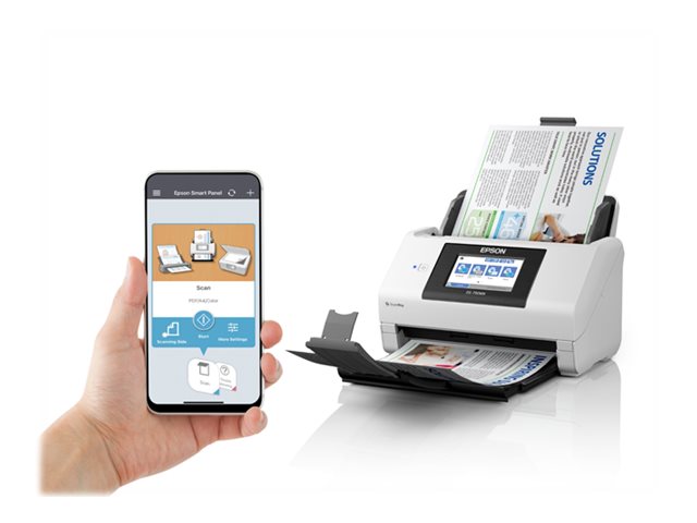Epson Workforce Ds-790Wn - Dokumentskanner - Dupleks - A4/Legal - 600 Dpi X 600 Dpi - Inntil 45 Spm (Mono) / Inntil 45 Spm (Farge) - Adf (100 Ark) -