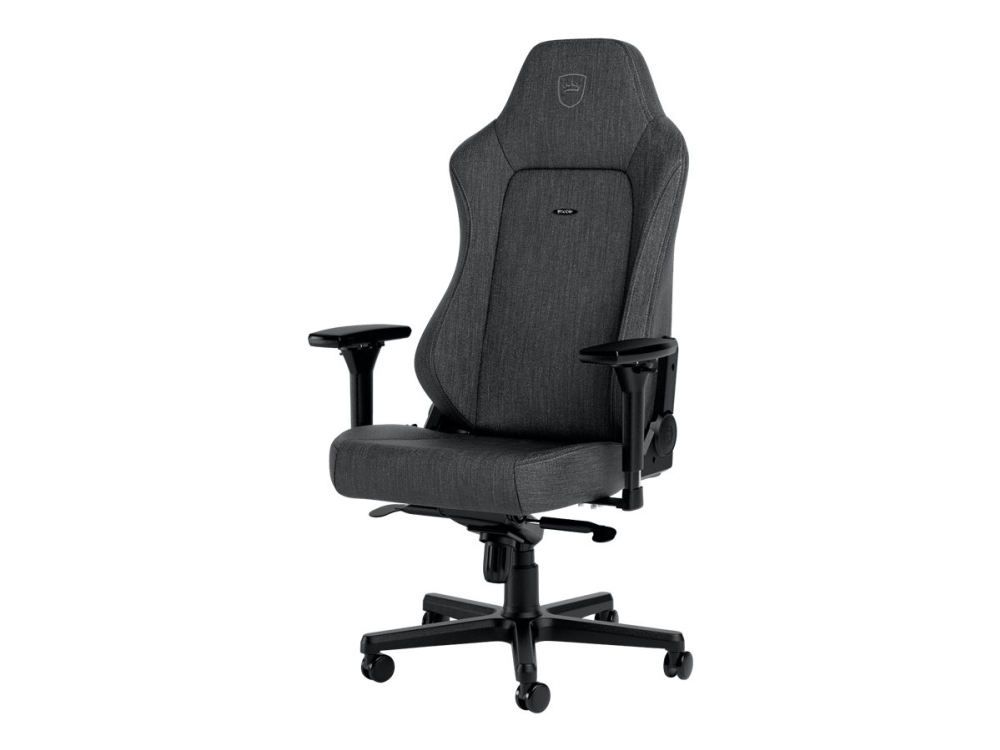 Noblechairs Hero Tx - Stol - Ergonomisk - Armlener - T-Formet - Tipping - Aluminium, Polyuretan, Stoff, Minneskumplast, Polyuretanlær, Kaldskum, Stål