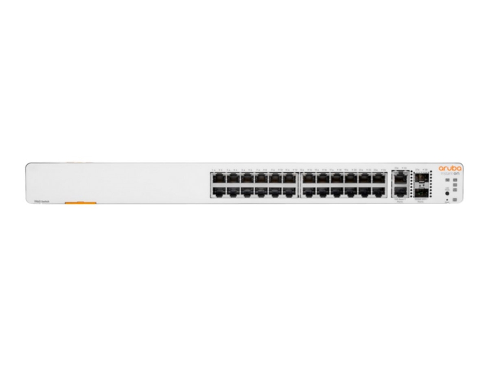 Hpe Aruba Instant On 1960 24G 2Xgt 2Sfp+ Switch - Switch - Styrt - 24 X 10/100/1000 + 2 X 10 Gigabit Sfp+ + 2 X 100/1000/10Gbase-T - Rackmonterbar -