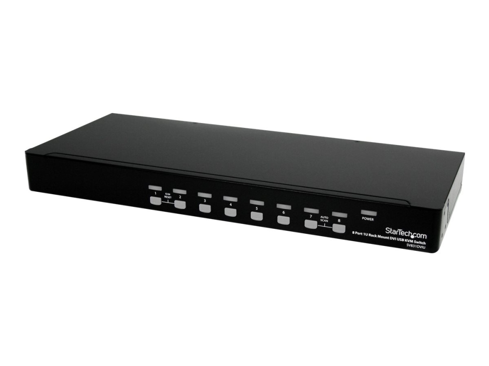 Startech.Com 8 Port 1U Rackmount Dvi Usb Kvm Switch - Usb Dvi Kvm Switch - Dvi Kvm Switch - Usb Kvm Switch (Sv831dviu) - Kvm-Svitsj - 8 X Kvm Port(S)