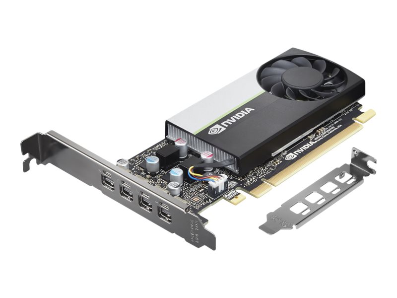 Nvidia T1000 - Grafikkort - T1000 - 8 Gb Gddr6 - Pcie 3.0 X16 - 4 X Mini Displayport - Brun Boks - For Thinkstation P3  P3 Ultra  P340  P350  P358  P