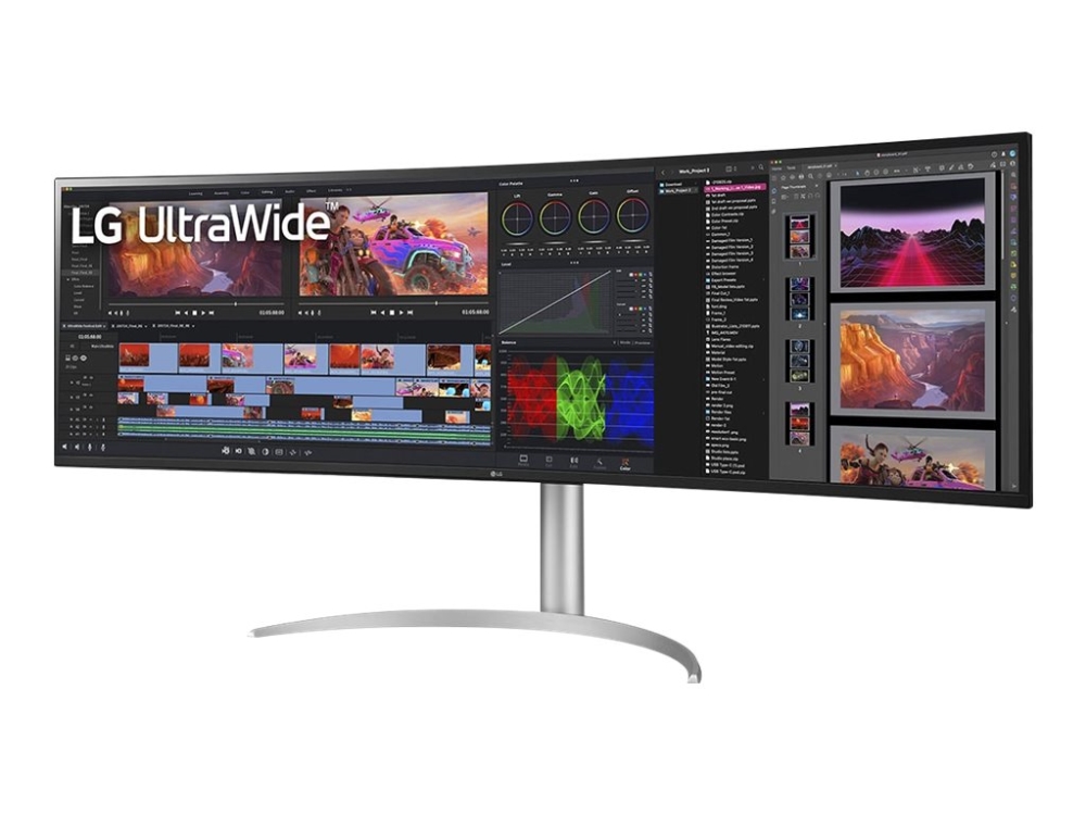 Lg 49Wq95x-W - Led-Skjerm - Kurvet - 49" - 5120 X 1440 Ultrawide Dual Qhd @ 144 Hz - Nano Ips - 400 Cd/M² - 1000:1 - Displayhdr 400 - 5 Ms - 2Xhdmi,