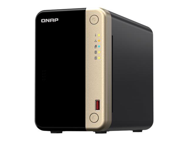 Qnap Ts-264 - Nas-Server - 2 Brønner - Sata 6Gb/S - Raid Raid 0, 1, 5, 6, 10, 50, Jbod, 60 - Ram 8 Gb - 2.5 Gigabit Ethernet - Iscsi Støtte