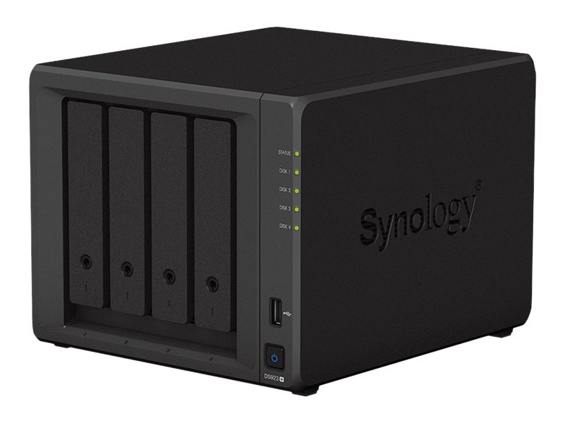Synology Disk Station Ds923+ - Nas-Server - 4 Brønner - Sata 6Gb/S / Esata - Raid Raid 0, 1, Jbod, 5, 6, 10 - Ram 4 Gb - Gigabit Ethernet - Iscsi Stø