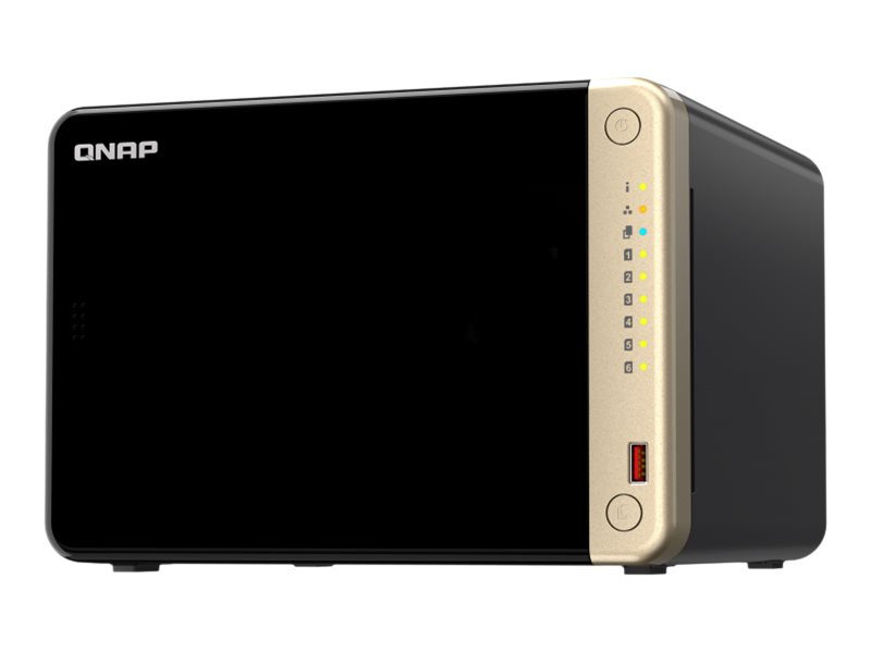 Qnap Ts-664 - Nas-Server - 6 Brønner - Sata 6Gb/S - Raid Raid 0, 1, 5, 6, 10, 50, Jbod - Ram 8 Gb - 2.5 Gigabit Ethernet - Iscsi Støtte