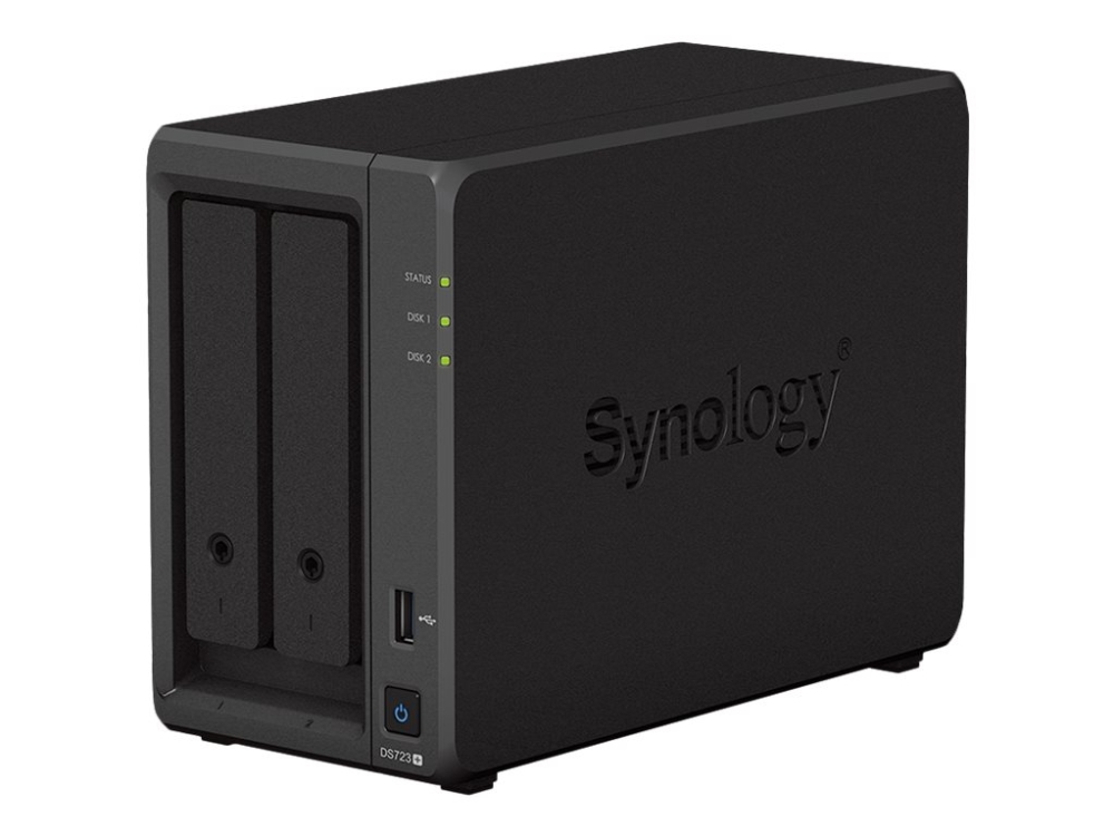 Synology Disk Station Ds723+ - Nas-Server - 2 Brønner - Raid 0, 1, Jbod - Ram 2 Gb - Gigabit Ethernet - Iscsi-Støtte