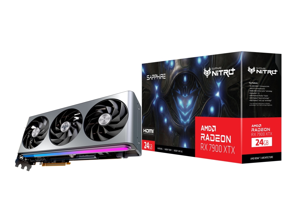 Sapphire Nitro+ Radeon Rx 7900 Xtx Vapor-X - Grafikkort - Radeon Rx 7900 Xtx - 24 Gb Gddr6 - Pcie 4.0 X16 - 2 X Displayport, 2 X Hdmi