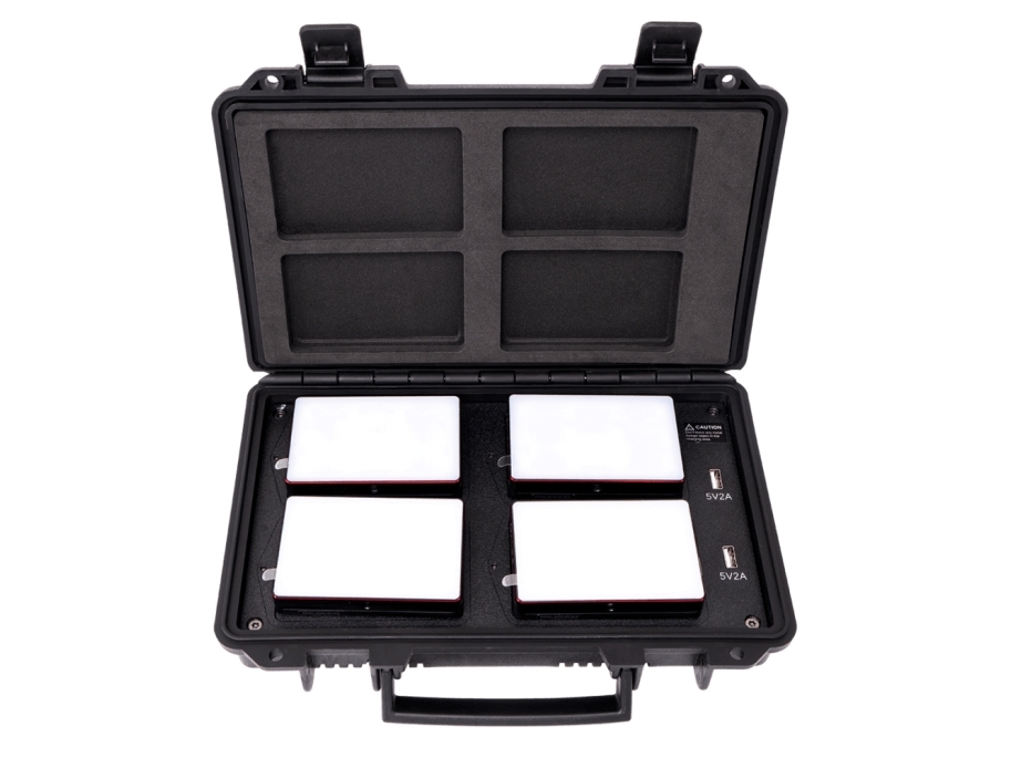 Aputure Mc 4-Light Travel Kit, 5 W, 4 Ampuller, Variabel, 3200 K, 6500 K, Sort