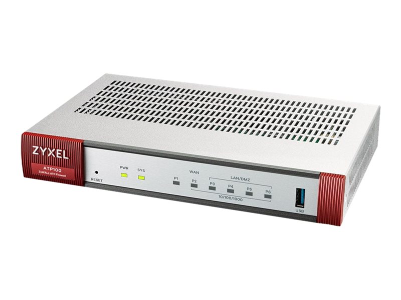 Zyxel Zywall Atp100 - Sikkerhetsapparat - Med 1-Års Sikkerhetslisenstjenester - 1Gbe - H.323, Sip - Skystyring