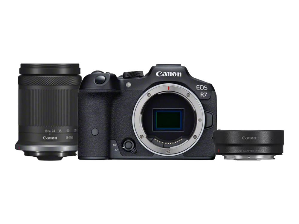 Canon Eos R7 - Digitalkamera - Speilløst - 32.5 Mp - 4K / 60 Fps - 8.3Optisk X-Zoom Rf-S 18-150 Mm F3.5-6.3 Is Stm Linse - Wi-Fi, Bluetooth