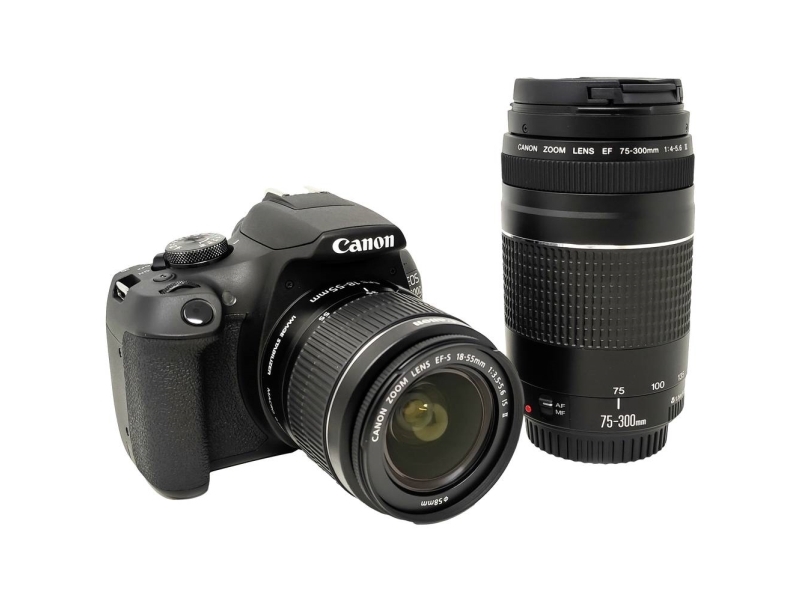 Canon Digitalkamera Eos 2000D+ Ef-S 18-55 Is Ii Og Ef 75-300 Iii - • Produkttype: Digitalkamera - 1080P - Slr Med Live View-Modus - Filmopptak • Obje