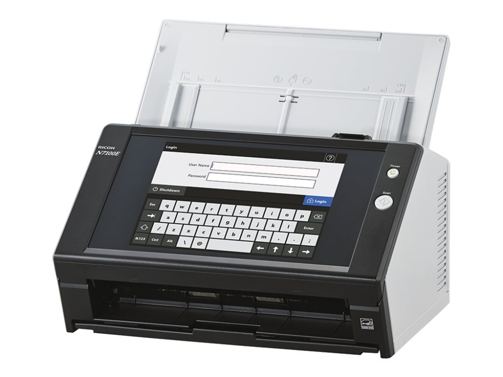 Ricoh Image Scanner N7100e - Dokumentskanner - Dobbel Cis - Dupleks - 216 X 355.6 Mm - 600 Dpi X 600 Dpi - Inntil 25 Spm (Mono) / Inntil 25 Spm (Farg
