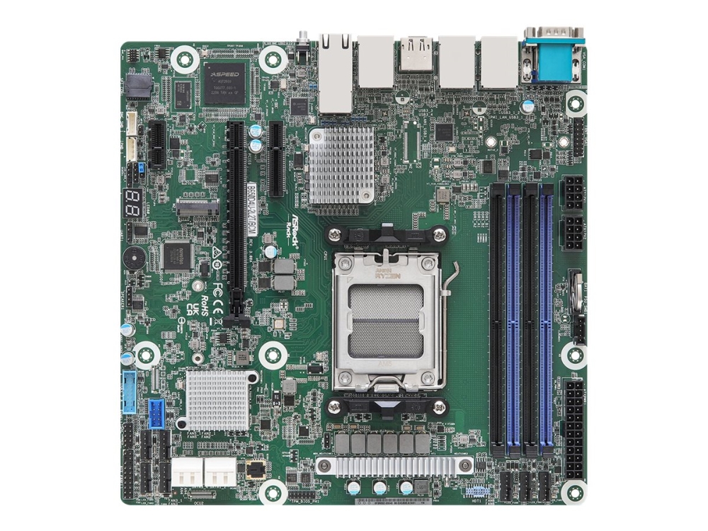 Asrock Rack B650d4u-2L2t/Bcm - Hovedkort - Micro Atx - Socket Am5 - Amd B650e Chipset - Usb 3.2 Gen 1 - 2 X 10 Gigabit Lan, Gigabit Lan - Innbygd Gra