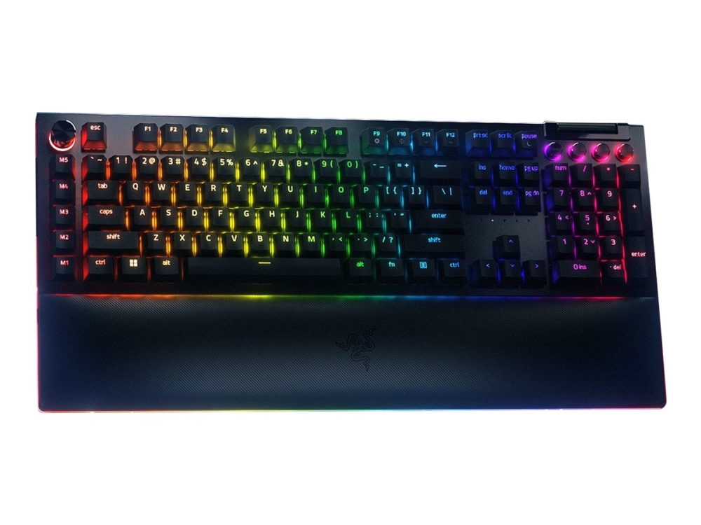 Razer Blackwidow V4 Pro - Tastatur - Bakgrunnsbelyst - Usb - Qwerty - Usa - Tastsvitsj: Razer Yellow